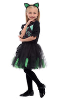 1 x Brand New Licus Girls Animal Cat Costume Cosplay Costume Children s Dress Halloween Carnival All Saints Day Evening 4-6 years, Cat  - RRP €32.75