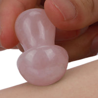 2 x Brand New Gua Sha Mushroom Eye Massage Stone Natural Jade GuaSha for Spa Acupuncture Therapy-Pink-2-s - RRP €50.4