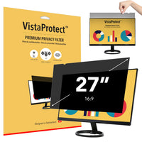 1 x RAW Customer Returns VistaProtect Premium Privacy Filter Anti-Blue Light Filter. Protection Film for Monitors and PC Computer Screens 27 Inch - 16 9  - RRP €69.99