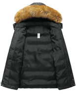 1 x RAW Customer Returns SZORY Men s Winter Short Coat Thick Warm Jacket with Removable Faux Fur Hood Gray,S  - RRP €92.84