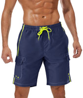 1 x RAW Customer Returns TACVASEN Men s Swim Trunks Quick-drying Swim Shorts Summer Holiday Beach Shorts with Mesh Lining, Navy Blue, XXL - RRP €28.21