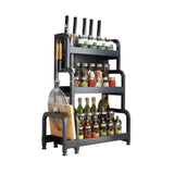 1 x RAW Customer Returns  , 3 Tier Kitchen Spice Rack, Spice Rack for Storing Jars, Herbs and Tableware for Pantry, Carbon Steel. - RRP €39.98