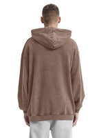 1 x RAW Customer Returns HOUZONIY Men s Oversized Vintage Hoodie, Men s Wash Raglan Hoodie, Basic Casual Pullover Hooded Thin Sweatshirt Streetwear Hoodie Bronze hooded L  - RRP €36.29