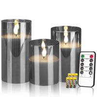 1 x RAW Customer Returns CREASHINE LED candles flameless candles candlelight with timer function 3 set LED candles flickering flame with remote control, bathroom decoration, living room decoration, table decoration living room - RRP €20.16