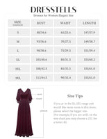 1 x RAW Customer Returns DRESSTELLS Dress Wedding Guest Women Formal Dresses Maxi Elegant Evening Dresses Burgundy 2XL - RRP €62.35