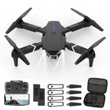 1 x RAW Customer Returns Drone with camera HD 4K, RC foldable FPV WiFi live transmission drone for children beginners, 2 batteries, long flight time, headless mode, trajectory flight, obstacle avoidance, one key take-off landing, - RRP €46.38