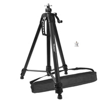 1 x RAW Customer Returns Huepar tripod 1.6m flat head aluminum tripod for cross line laser, with handle and built-in spirit level, with 5 8 -11 external thread and 1 4 -20 thread adapter, including carrying bag - TPD16 - RRP €61.99