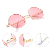 10 x Brand New HIFOT 2 Pieces Hippie Glasses Retro Round Glasses Heart Shaped Glasses Set for 60s 70s Costume Accessories Vintage Sunglasses with 2 Pieces Cleaning Cloth, Rose Gold Frame Pink - RRP €85.6