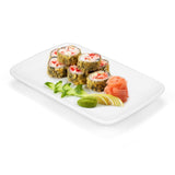 1 x RAW Customer Returns Foraineam Set of 8 Rectangular Porcelain Plates 8inch Serving Platter Porcelain Plates for Dessert, Appetizers, Salad Plates, White Serving Trays, 20x12x2.5 cm - RRP €32.99