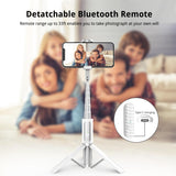 1 x RAW Customer Returns ATUMTEK Bluetooth Selfie Stick Tripod, Mini Expandable 3 in 1 Selfie Rod Made of Aluminum with Wireless Remote Control 360 Rotatable for iPhone 12 11 Pro XS Max XS XR X 8 7, Samsung Smartphones - RRP €31.25