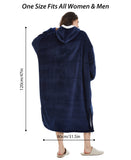 1 x Brand New DiaryLook Blanket with Sleeves Cuddly Blanket, Hoodie Blanket Women s Oversize, Blanket Sweater with Hood, Full Body Fleece Sherpa Blankets Hoodie Gifts for Women - RRP €18.14