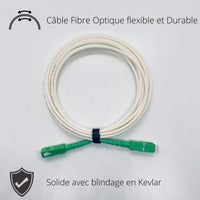 1 x RAW Customer Returns VALARDE Orange Optical Fiber Cable Extension Cable SFR Bouygues Free - Single-mode SC-APC to SC-APC jumper - Shielded and Kevlar-reinforced connector - Very low loss - 1 free fiber connector 3.5 m  - RRP €6.98