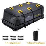 1 x RAW Customer Returns Car rear box luggage carrier bag, 580 liters 20.5 cubic feet foldable roof box with 6 durable straps, waterproof transport bag for all cars, 152x61x61CM - RRP €66.07