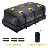 1 x RAW Customer Returns Car rear box luggage carrier bag, 580 liters 20.5 cubic feet foldable roof box with 6 durable straps, waterproof transport bag for all cars, 152x61x61CM - RRP €65.99