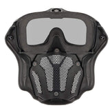 1 x RAW Customer Returns ATAIRSOFT Tactical Airsoft Anti-Fog Anti-Ultraviolet UV Protective Goggles and Mesh Mask Set with Interchangeable Lenses Black  - RRP €35.27