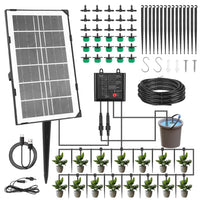 1 x RAW Customer Returns Solar Irrigation System, Automatic Garden Watering System with 12 Timer Modes 15 M Hose, Drip Irrigation Kits, Garden Watering System for Balcony Plants, Outdoor Potted Plants - RRP €35.99