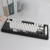 1 x RAW Customer Returns JSJT Ink Lotus Keycaps 140 Keys German Keycaps PBT OEM Profile Keycaps Keycaps Only for 61 68 84 87 96 108 Cherry MX Switches ANSI ISO Layout Mechanical Keyboards - RRP €41.34