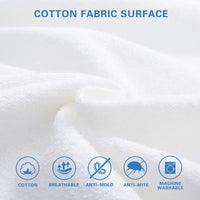 1 x RAW Customer Returns Bedecor Waterproof mattress cover 180 x 200 cm with zipper, mattress protector cotton, breathable and hypoallergenic, mite-proof mattress protector, mattress height 20 cm white - RRP €33.26