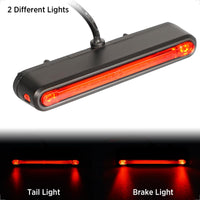 1 x RAW Customer Returns evermotor LED Motorcycle Rear Light, E24 Approved, 6-58V, StVZO Approved Stop Light with K Mark for E-Bike, 1200mm Cable, for 50 80mm Rear Luggage Rack - RRP €27.22