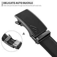 1 x RAW Customer Returns Men s Belt Ratchet Automatic Belt - Automatic Clasp Business Suit Belt Length 120 cm Wide 3.8 cm with Adjustable Unisex Work Belt Universal Outdoor Belt for Jeans Leather Belt Black - RRP €17.1