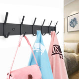 1 x RAW Customer Returns SYPEN coat hook wall, coat rack metal, wall coat rack stainless steel, hook rail coat rack, hook rail for bedroom bathroom, coat hook for clothes, jacket holder black, 6 hooks  - RRP €20.16