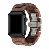 1 x RAW Customer Returns AIYIBEN Wooden Watch Band 42mm 44mm 45mm 49mm with Stainless Steel Butterfly Buckle Compatible with iWatch Ultra 2 SE Series 1 2 3 4 5 6 7 8 9 Walnut  - RRP €33.85