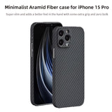 1 x RAW Customer Returns Sisyphy Aramid Case for iPhone 15 Pro with Carbon Look Black 1500D , Super Slim Soft But Robust, Snap-on Back Wireless Charging Friendly - RRP €37.61