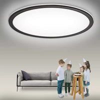 5 x Brand New Bathroom ceiling light 18W, LED ceiling light round, 1600LM 29.5CMx2.5cm, natural white 4000K, 100W equivalent, flush ceiling light waterproof IP44, ideal for balcony, kitchen, bedroom, living room - RRP €118.5