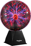 1 x RAW Customer Returns Theefun 20cm Magic Plasma Ball, Luminous Ball Electrostatic Ball Touch Sensitive Lightning Ball, Flashing Educational Toy Physics Flash Light Plasma Lamp Sphere Light Effects, Red - RRP €43.36