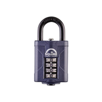 1 x RAW Customer Returns Squire Heavy Duty Combination Lock CP40 - Heavy Duty Shackle - 4 Digit Combination Lock - Alloy Steel for Corrosion Resistance - Weatherproof Lock for Home, Shed Blue, 40mm  - RRP €16.1