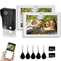 1 x RAW Customer Returns Video Door Intercom 2 Pack 7 Inch Touch Monitor with Wired Doorbell System 1080P - RRP €24.0