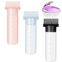 22 x Brand New 4 pieces applicator bottle hair root comb applicator bottle 180ML oil applicator hair, hair oil applicator with shampoo scalp massage brush hair oil applicator for hairdressing tools self-coloring - RRP €228.36