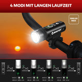 1 x RAW Customer Returns MONTOP StVZO approved bicycle light set 2022 model 100LUX super bright LED bicycle lighting USB battery bicycle lamp, bike light INCL. front lights rear lights, for children and adults - RRP €34.27