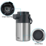 1 x RAW Customer Returns Tiken 3L pump jug thermos flask stainless steel double-walled vacuum insulated jug coffee pot - RRP €59.29