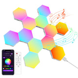 1 x RAW Customer Returns Kangtaixin LED Hexagon Gaming Wall Light 12pcs Hexagon RGB Panel - Hexagon Honeycomb Wall Light Music Sync Decoration Hexa Wall Lighting Smart Hexagonal Gamer Room Decoration Modular Lamp - RRP €55.13