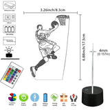 1 x RAW Customer Returns AIRUEEK 3D Basketball Gifts Night Light, Illusion LED Lamp with 16 Color Changes and Remote Control, basketball decoration room, gifts for basketball players - RRP €14.99