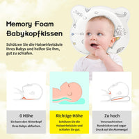 1 x RAW Customer Returns Yeelan baby pillow, 3D memory foam children s pillow against flat heads, 100 cotton baby pillow for 0-12 months newborns, orthopedic positioning pillow for strollers, car seats - RRP €15.12