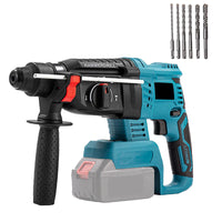 1 x RAW Customer Returns Impact drill cordless combi hammer cordless cordless hammer drill compatible with Makita 18V, with brushless motor 1400rpm, with drill without battery  - RRP €99.58