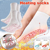 1 x RAW Customer Returns Self-Heating Socks, Heated Socks, 2 Pairs Tourmaline Self-Heating Socks, Thermal Socks for Men Women, Magnetic Socks, Tourmaline Socks for Camping, Hiking, Fishing, Cycling White  - RRP €30.0