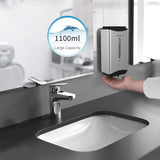 1 x RAW Customer Returns anydry AD1206 Commercial Wall Mount Automatic Liquid Soap Dispenser Stainless Steel Finish 1100ml Large Capacity Brushed Stainless Steel  - RRP €48.99