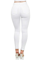 1 x RAW Customer Returns Elara Super High Waist Damen Hose Chunkyrayan EL12-1 White 40 L  - RRP €32.95