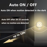 1 x RAW Customer Returns Night light with motion detector, 6 pieces night light battery, auto ON Off, wireless sensor light, light with motion detector for stairs, bedroom, kitchen, children s room, hallway warm white  - RRP €23.99