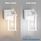 1 x RAW Customer Returns Klighten outdoor wall light vintage, white, wall light outdoor industrial, outdoor lamp industrial, E27 wall lamp, aluminum outdoor light, for terrace garden facades, 40W Max, IP44, without bulb - RRP €45.37