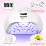 1 x RAW Customer Returns Nailgirls LED UV Lamp Nails, 150W Nail Lamp 4 Timer Auto Sensor - RRP €20.4