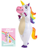 1 x RAW Customer Returns AirSuit Inflatable fairing XXL unicorn Unusual inflatable costume Premium Quality Adult size Polyester Comfortable to wear Includes inflation system OriginalCup  - RRP €50.41