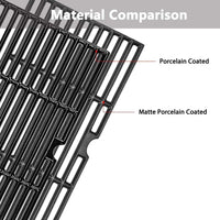 1 x RAW Customer Returns GFTIME Cast Iron Grills, 43 x 21 cm, for CharBroil Gas2Coal 330, Charbroil Advantage Series, Barbecook Siesta 310, Landmann Triton 3 4, Profi Cook PC-GG 1058 1059, 3 replacement pieces - RRP €71.39