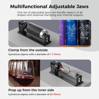 1 x RAW Customer Returns Creality Official Rotary Kit Pro, Laser Rotary Roller 3 in 1 Multifunctional Engraving Accessory for Laser Engraving, Rotary Chuck for Engraving Cylindrical Objects, Wine Glass, Baseball Bat, Ring - RRP €171.42