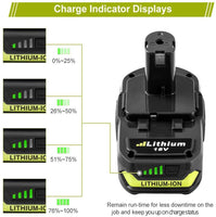 1 x RAW Customer Returns 2X 5.5Ah P108 Li-Lon replacement battery for Ryobi battery - RRP €21.6