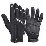 1 x RAW Customer Returns HIKENTURE Cycling Gloves-Super Warm Windproof Non-Slip MTB Gloves with Touchscreen Function Black Full Finger Winter Gloves for Men and Women Cycling Gloves Winter and Autumn-XL - RRP €17.14