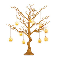 1 x RAW Customer Returns Sziqiqi Artificial Decoration Tree Wishing Tree Christmas Tree for Tables Wedding Party, Perfect for Easter Thanksgiving Home Festival Party Christmas Wedding Reception Table Decoration, Gold - RRP €37.26